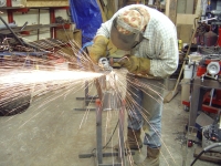  Once top mounts are welded in place, they are cleaned up