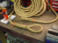  and then construct a Back splice and an Eye splice (with the help of a book and a tin of Export...)